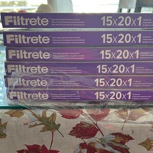 3M Filtrete Air Filters 15x20x1 (LOT OF 6) BRAND NEW